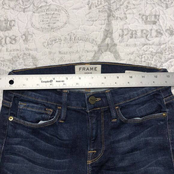 FRAME Le Skinny De Jeanne Cropped Women's 25 Skinny Mid-Rise Stretch Denim Pants - Picture 8 of 9